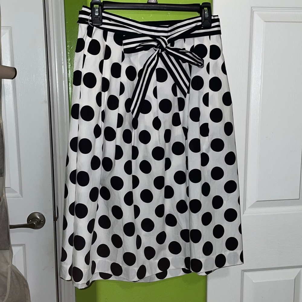 Talbots polka dot midi skirt